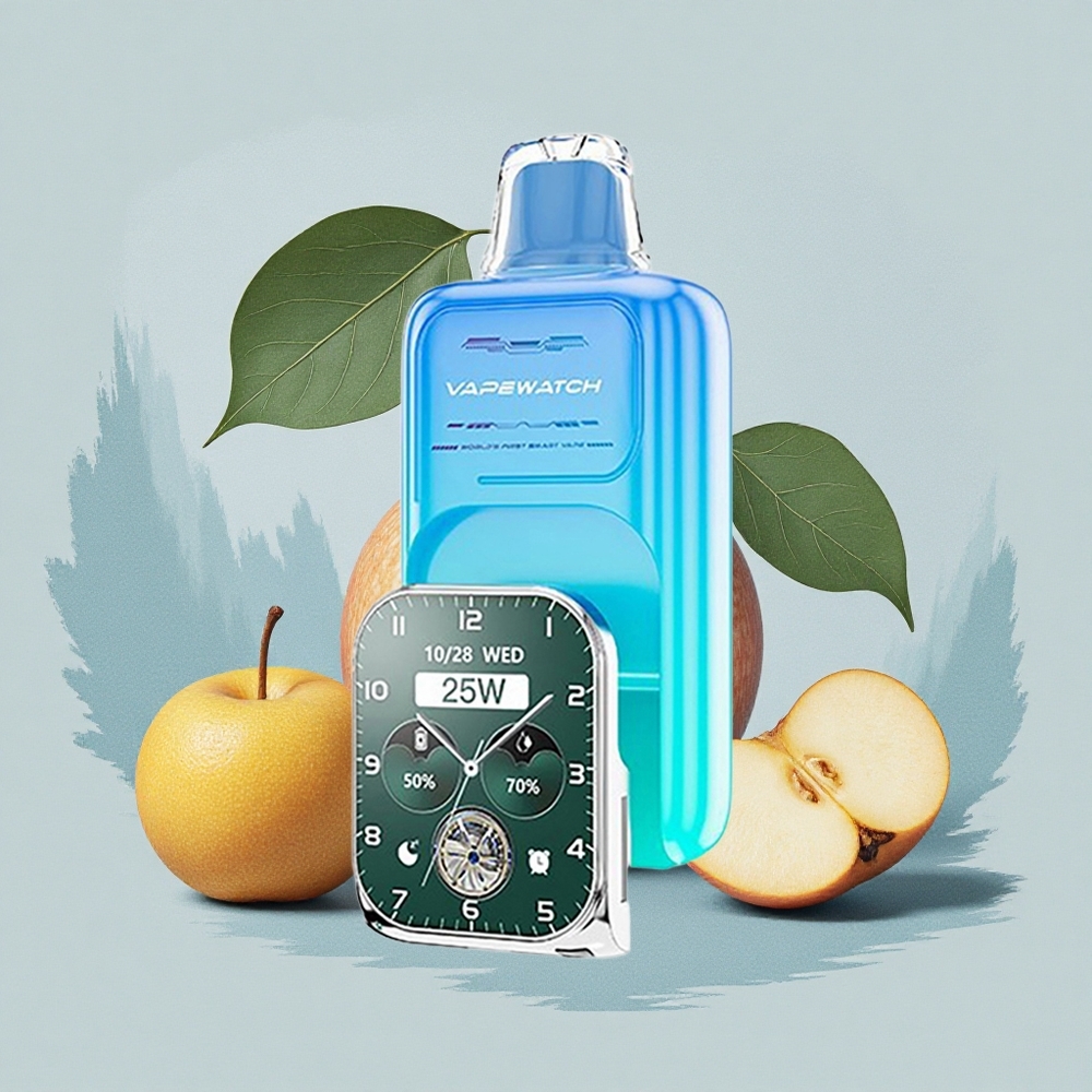 JNR VapeWatch 30000 Кисела Ябълка Лед 1000mAh Dual Mesh Coil