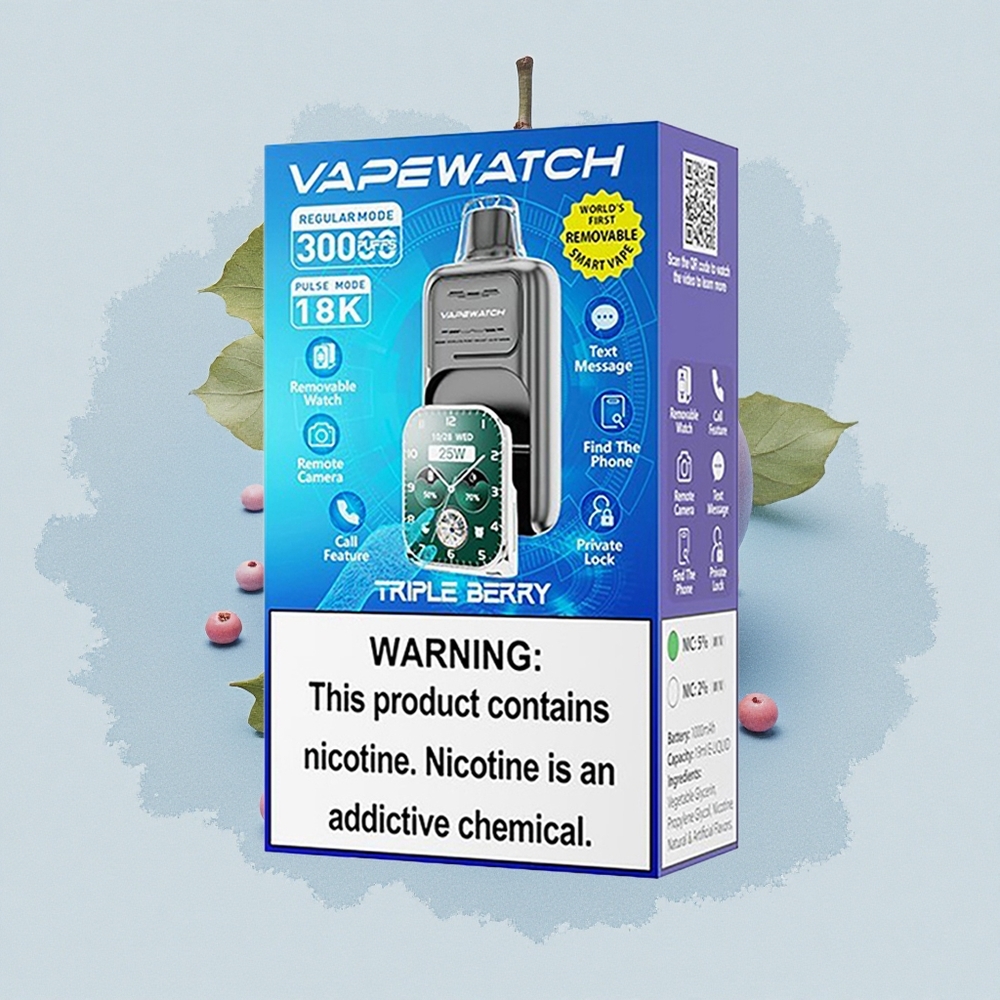 JNR VapeWatch 30000 Тройна Ягода Dual Mesh 19mL Type-C