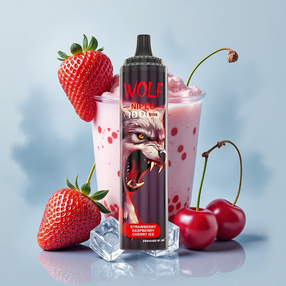 JNR Wolf Niplo 10000 Ягодово-Черешов Сладолед с 1.0 Ohm мрежа и 20ml течност