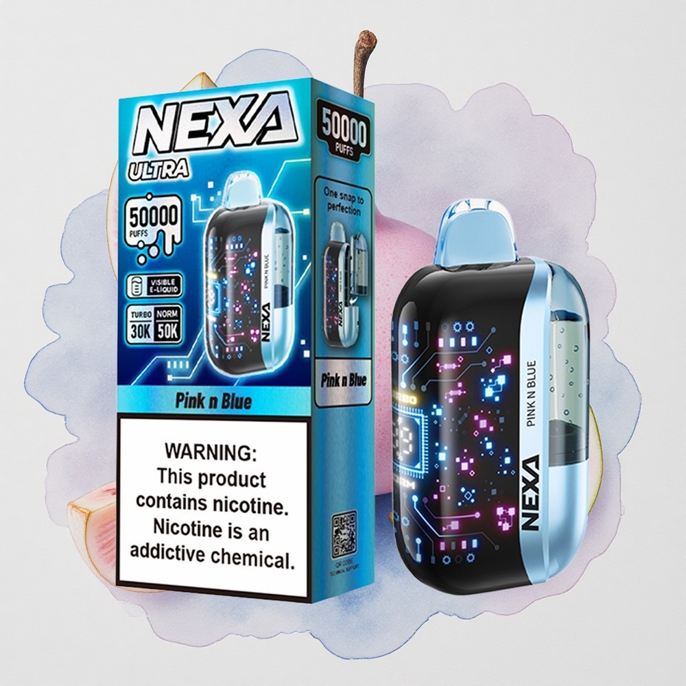 NEXA Ultra 50000 Puffs Розово и Син 20мл 5% Никотин Dual Mesh