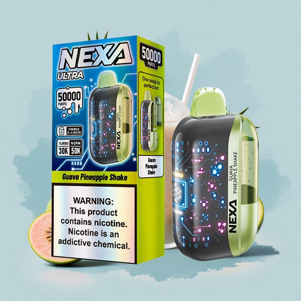 NEXA Ultra 50000 Puffs Гуава Ананасов Шейк с 20мл Капацитет и 5% Никотин