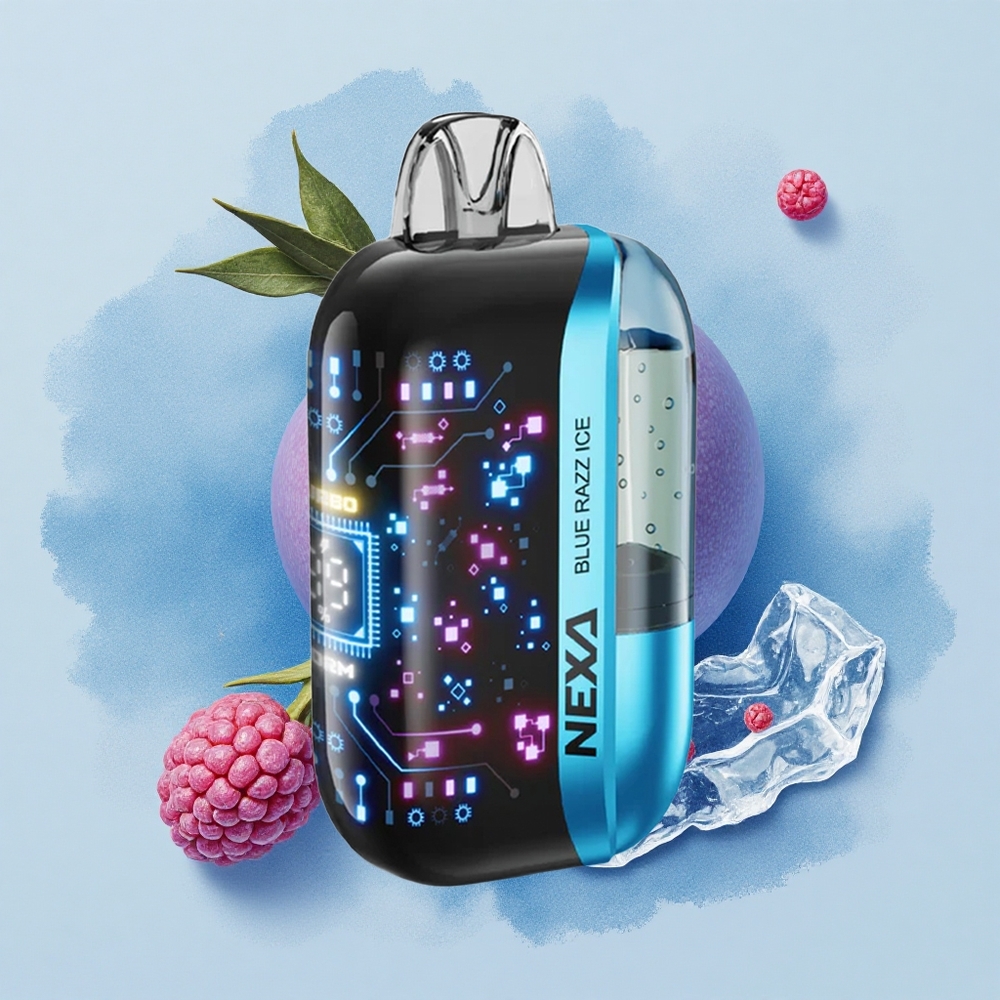 NEXA Ultra 50000 Puffs Синьо Малинов Лед 20мл Тип-C Зарядно
