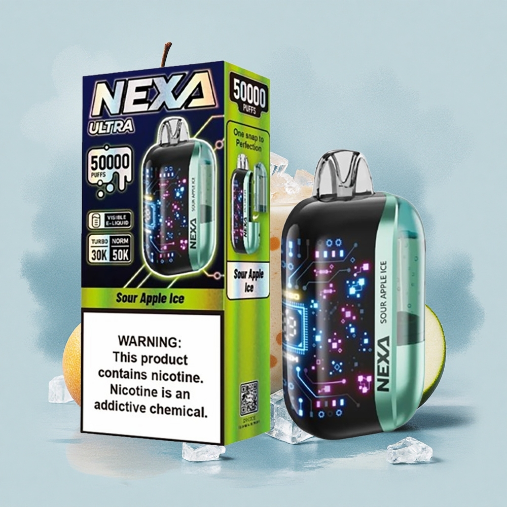 NEXA Ultra 50000 Puffs Кисела Ябълка Лед 5% Никотин 20мл