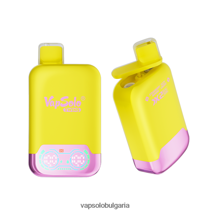 VapSolo Disposable - VapSolo TWINS вейп за еднократна употреба H6H0BB32 ягода банан и газирана череша
