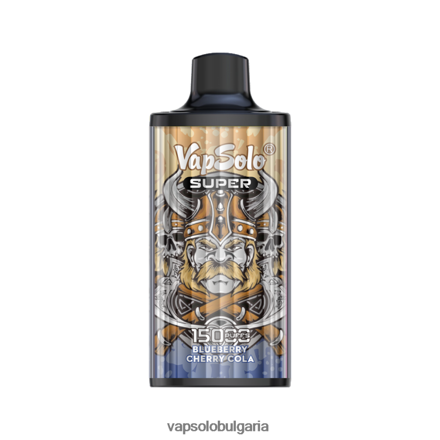 VapSolo Bulgaria - VapSolo SUPER вейп за еднократна употреба H6H0BB15 боровинка череша кола