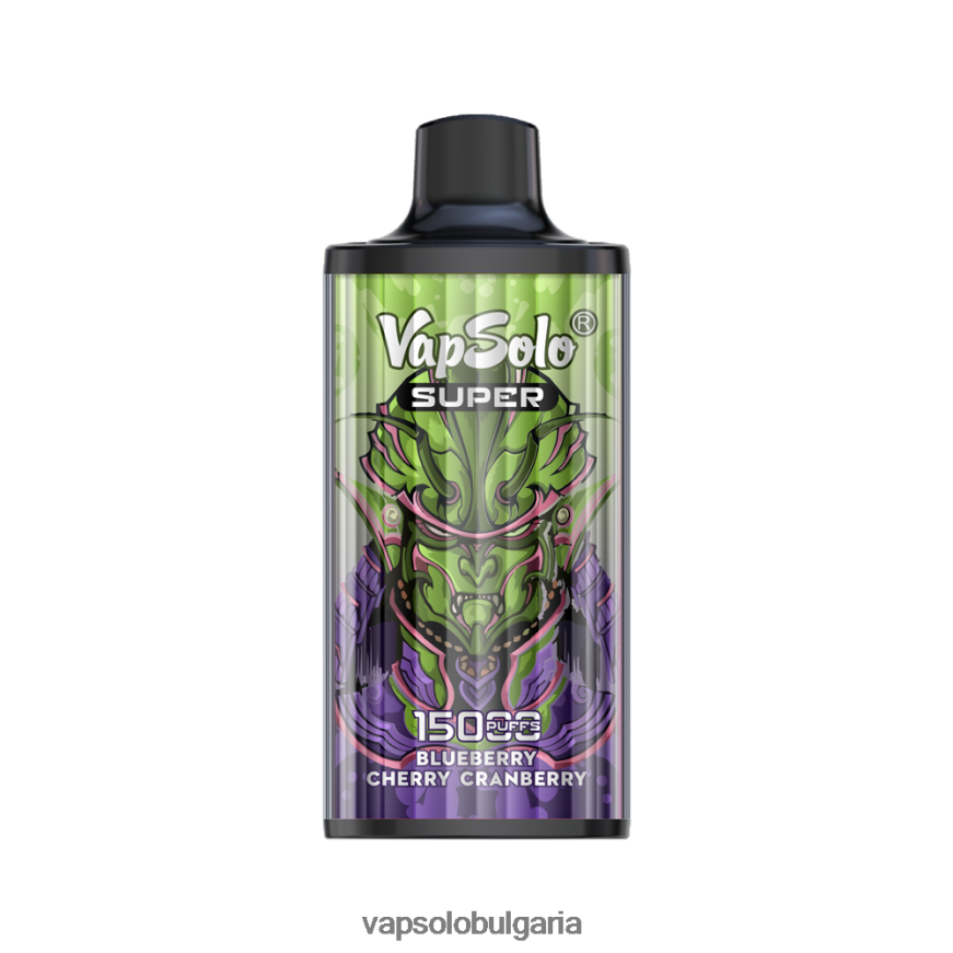 VapSolo София - VapSolo SUPER вейп за еднократна употреба H6H0BB16 боровинка череша червена боровинка