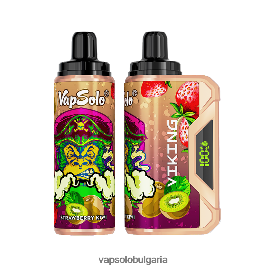 VapSolo София - VapSolo VIKING вейп за еднократна употреба H6H0BB44 ягодово киви